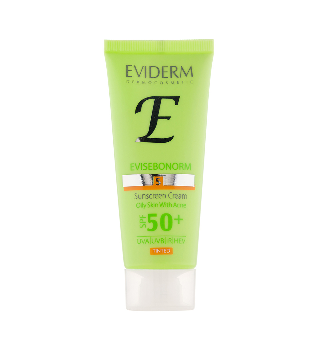 کرم ضد آفتاب رنگی اوی سبونورم اویدرم برای پوست چرب و جوش دار +SPF 50